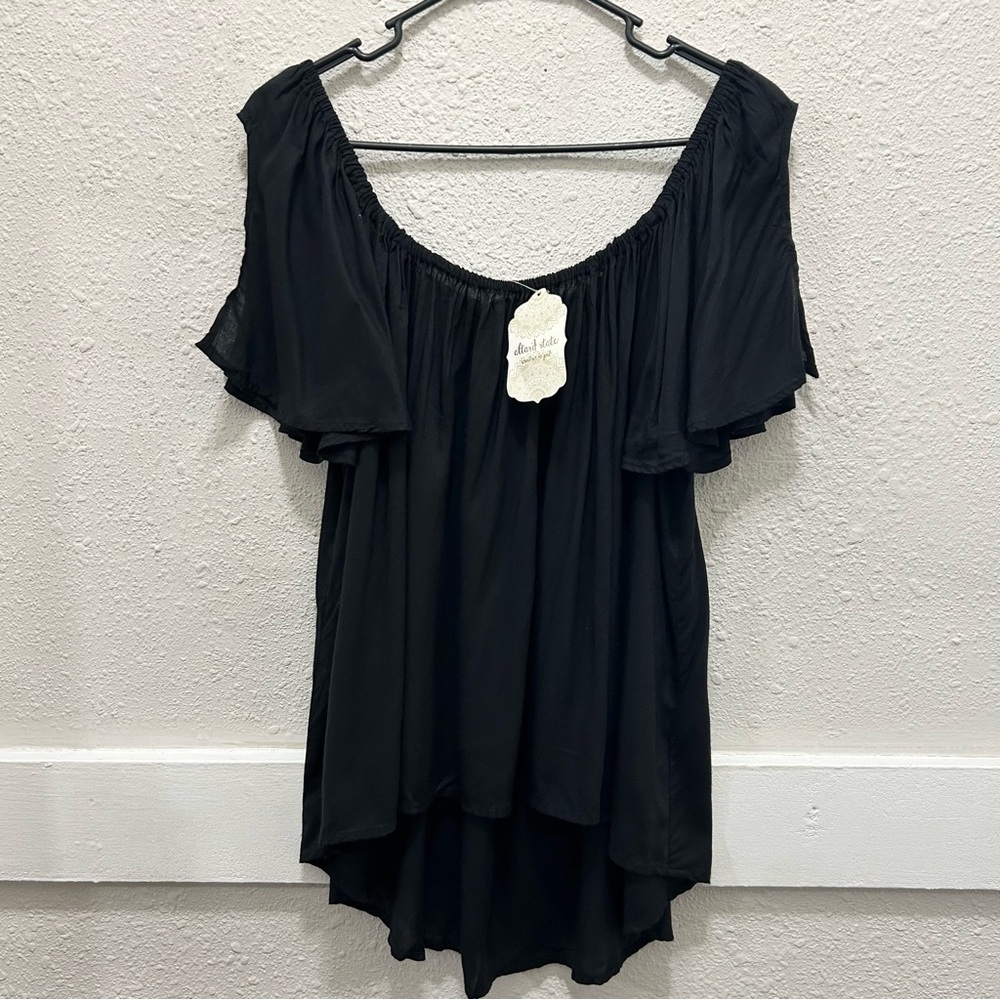 Altar'd State Black Off the Shoulder Top NWT Large